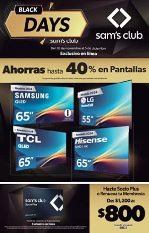 Folleto Sams Club: Black Days Diciembre 2024